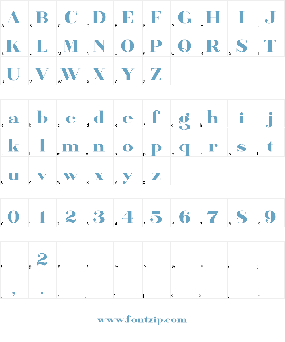 Banbury Font Character